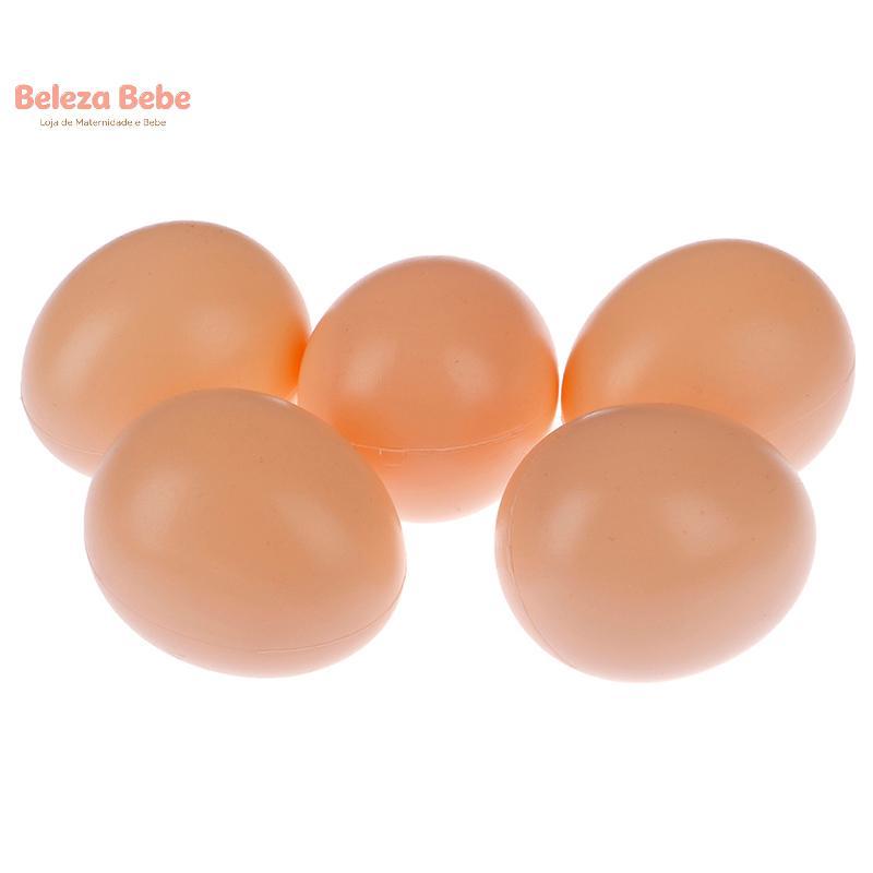 Belaeza Bebe 5 Peças Manequim Falso Ovo Galinha Aves Chien Piada Brincadeira Ovos De Plástico Decoração De Festa Em Casa
