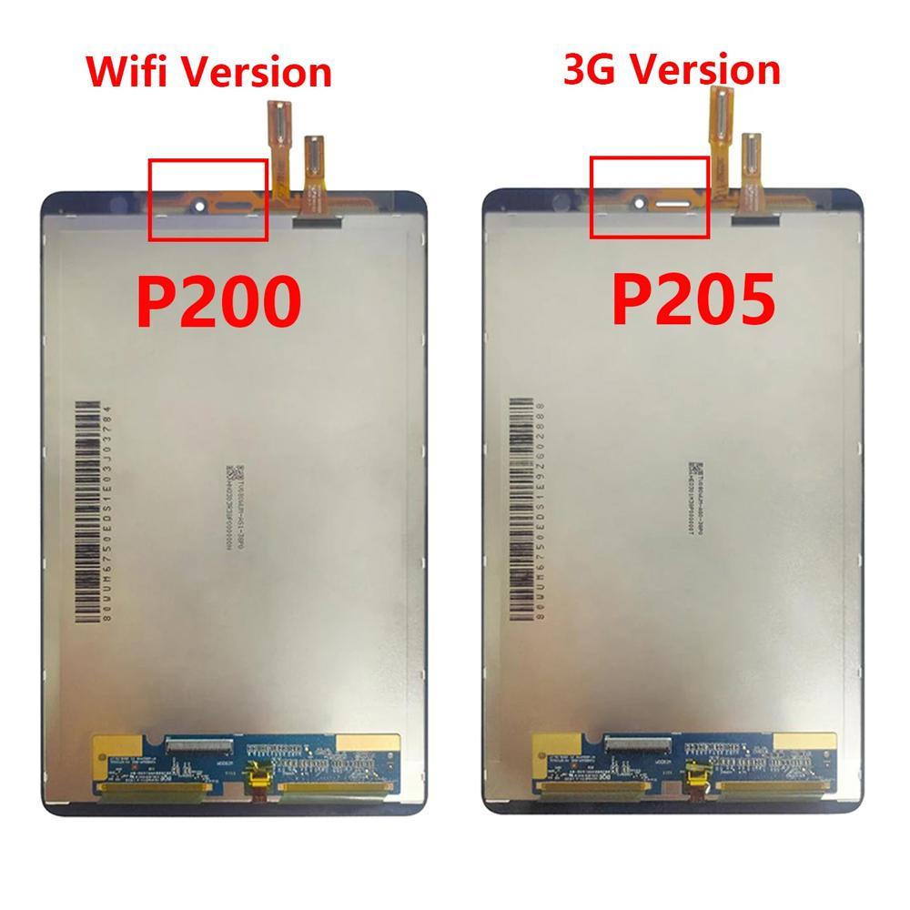 IPS LCD Para Samsung Tab A 8.0 2019 P200 (Wi-Fi) P205 (3G) SM-P200 P205 Display Tela De Toque Digitador Assembléia Subst