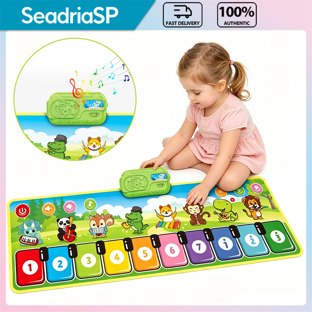 Tapete Piano Teclado Música Infantil Brinquedo Educativo Crianças Bebe