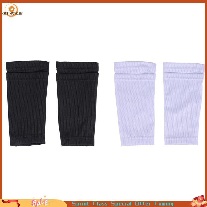 [Best seller] 2 Pares De Meias De Caneleiras De Futebol Respiráveis Mangas Suporte Para Chute Bola Corrida Ciclismo