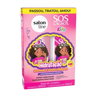 Kit Shampoo 300ml + Condicionador 200ml SOS Cachos Kids Hidratação