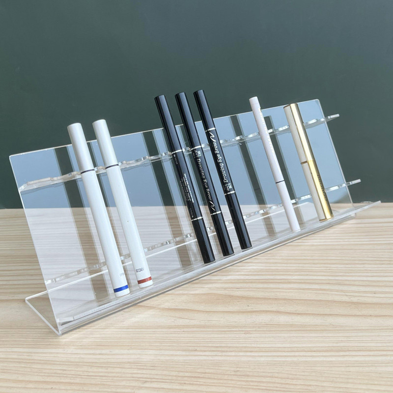 Acrílico cosméticos expositor rímel display sobrancelha lápis delineador batom lábio esmalte display papelaria caneta ti