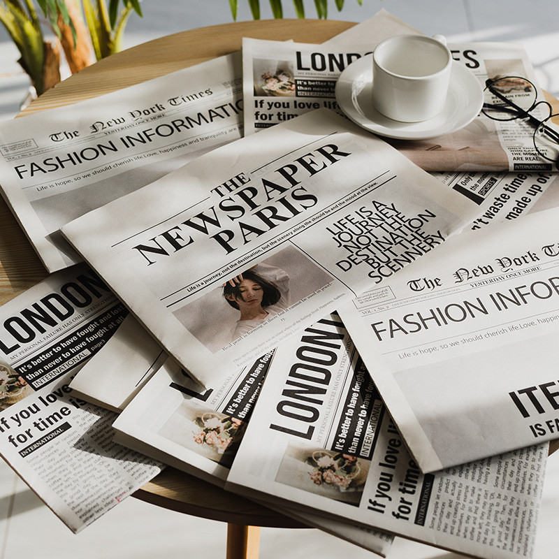 Jornal inglês fotografia comercial tiro rua ins tiro mão decoração foto fundo papel tiro adereços ornamentos