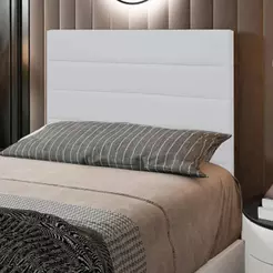Cabeceira Cama Box Solteiro 90CM Rubi W01 Corano Branco - Mpozenato
