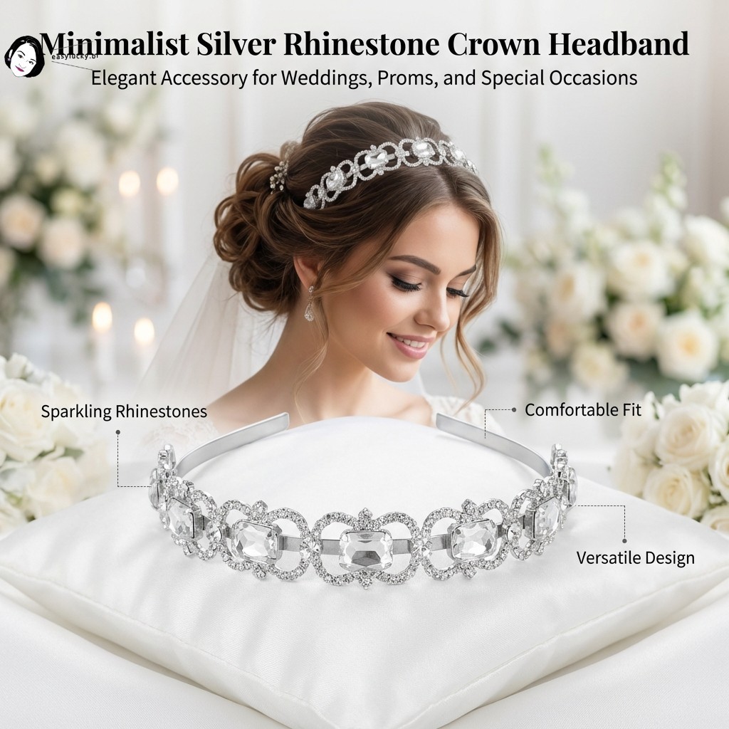 Tiara De Coroa De Strass-Base De Liga Elegante Para Festa De Casamento