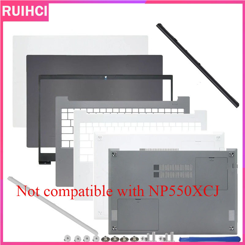 Para Samsung NP550XDA NP551XDA Portátil LCD Capa Traseira/Moldura Frontal/Descanso De Palma/Inferior De Dobradiça Superi