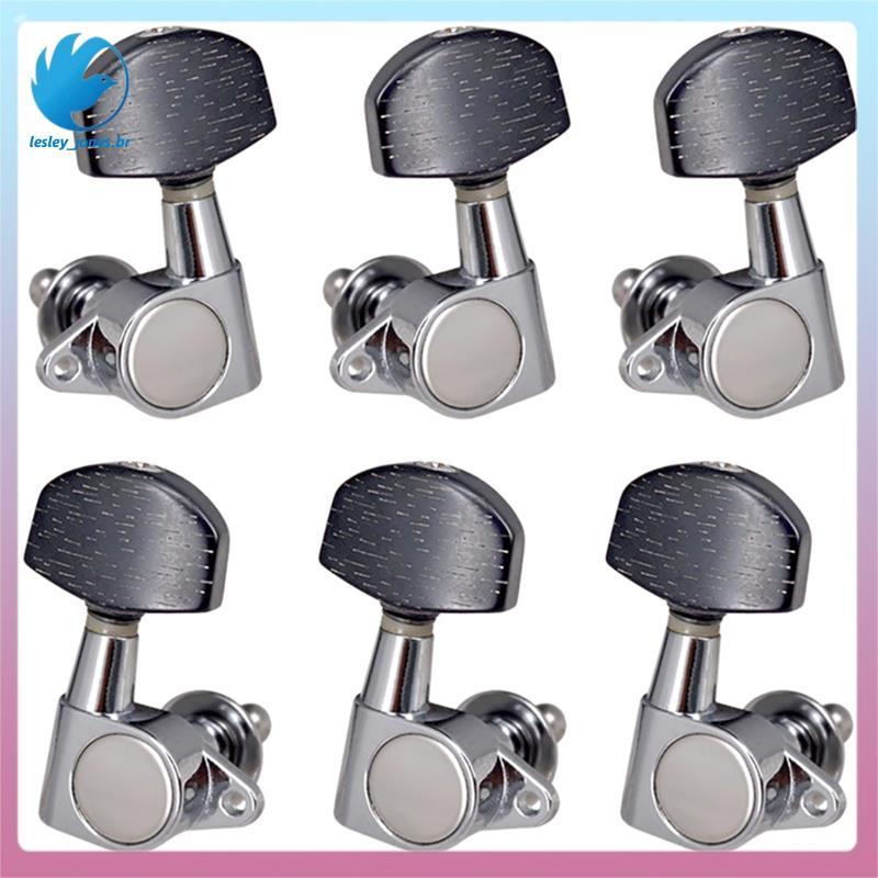 [lesley_jones.br] 3L3R Fechado Guitar String Tuning Pegs Tuner Machine Heads Botões Chaves De Afinação Para Guitarra Acú