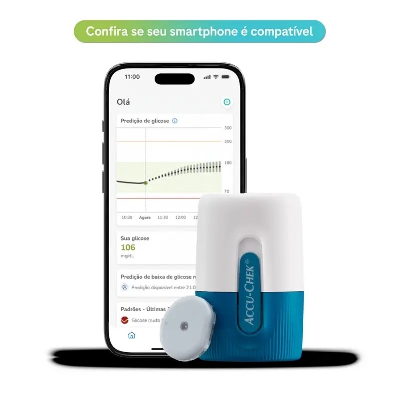 Sensor de Monitoramento de Glicose Accu-Chek Smart Guide