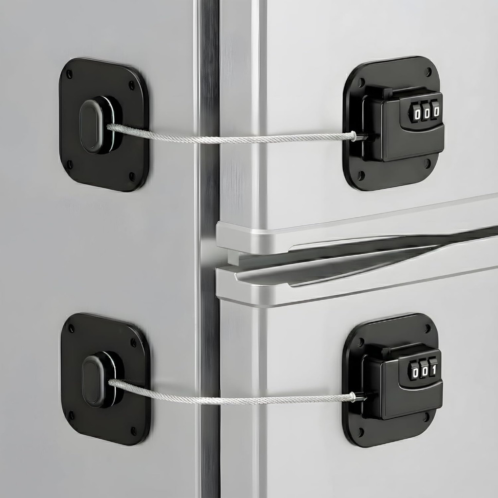 Fechadura de combinação quadrada, adequada para refrigeradores, freezers, portas, janelas, gavetas - sem necessidade de