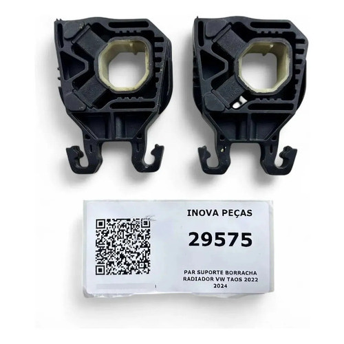 Par Suporte Borracha Radiador Vw Taos 2022 2024 Preto
