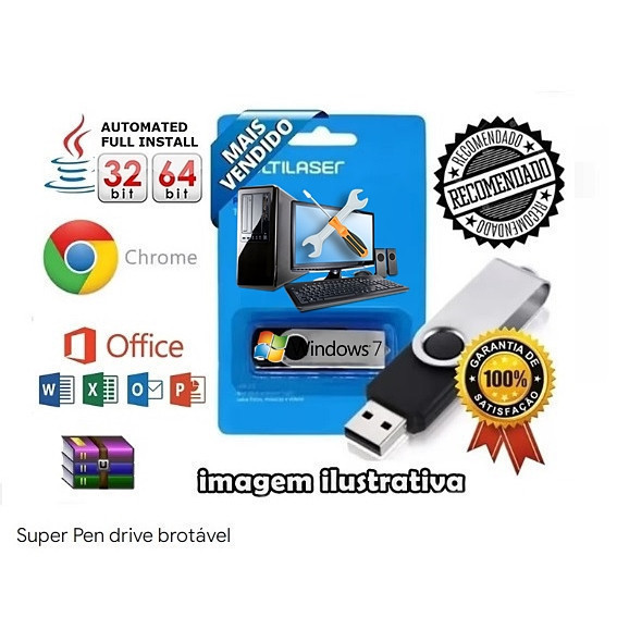Usb 8gb Pen Drive Bootável Windows