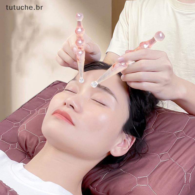 TU Resina Dupla Cabeça Ponto Caneta Acupressão Facial Sti Olho E Rosto Ferramenta De Massagem Para Cuidados Com A Pele B