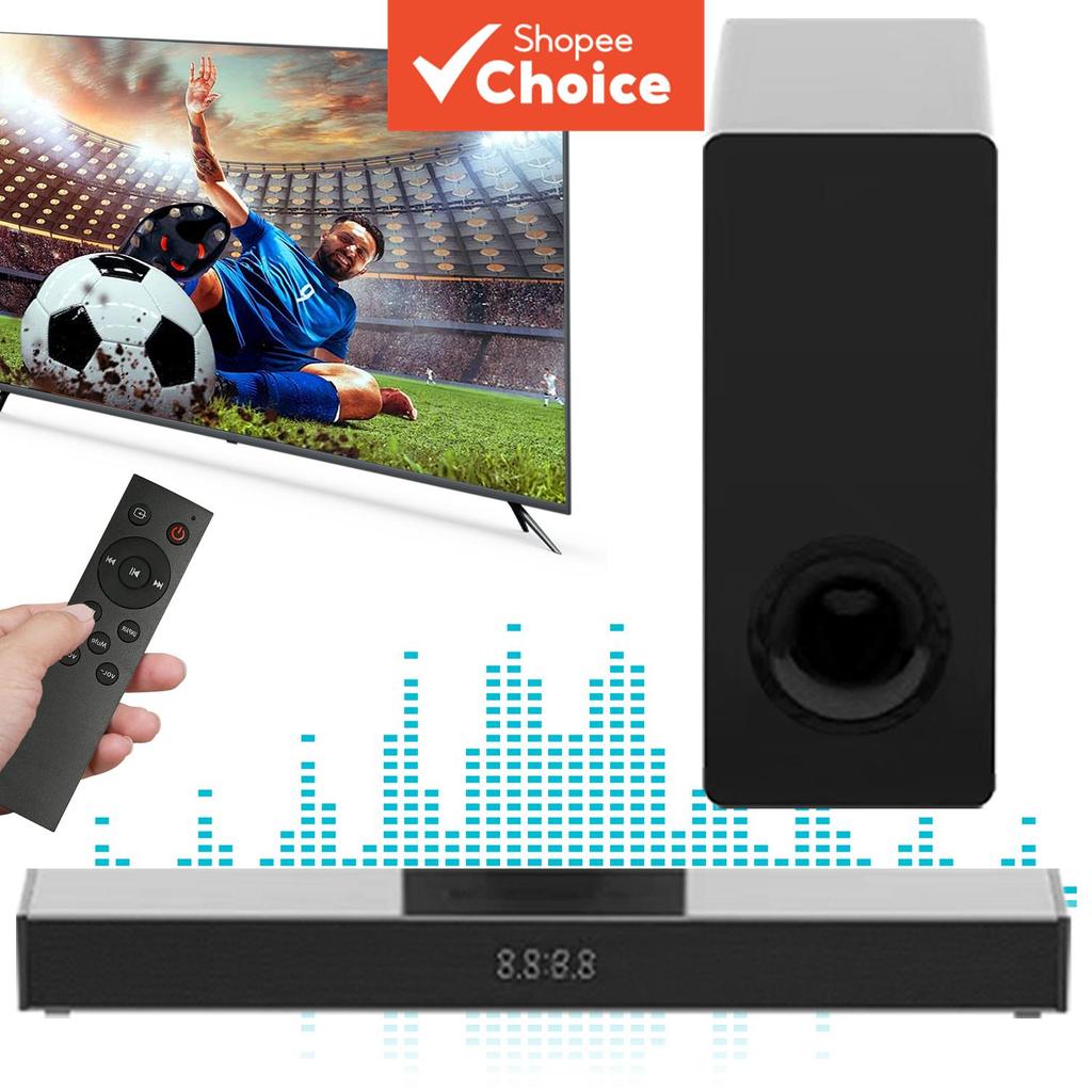 Barra de Som Sem Fio de 160 W com Subwoofer para Home Theater, Sistema de Som Surround Integrado