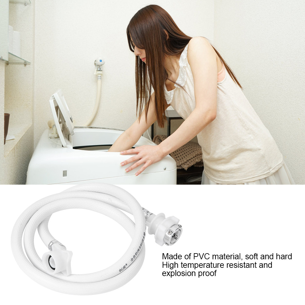 Homelife-BR ERYUE Universal PVC Flexível Mangueira de entrada para máquina de lavar roupa 1,5m G3/4in Rosca para