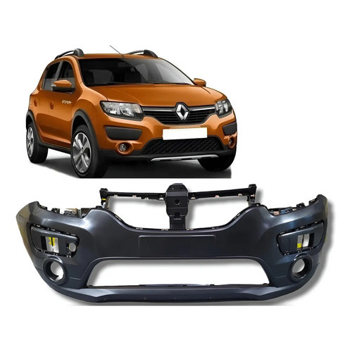 Parachoque Dianteiro Renault Sandero Stepway 2014 Á 2018 Preto