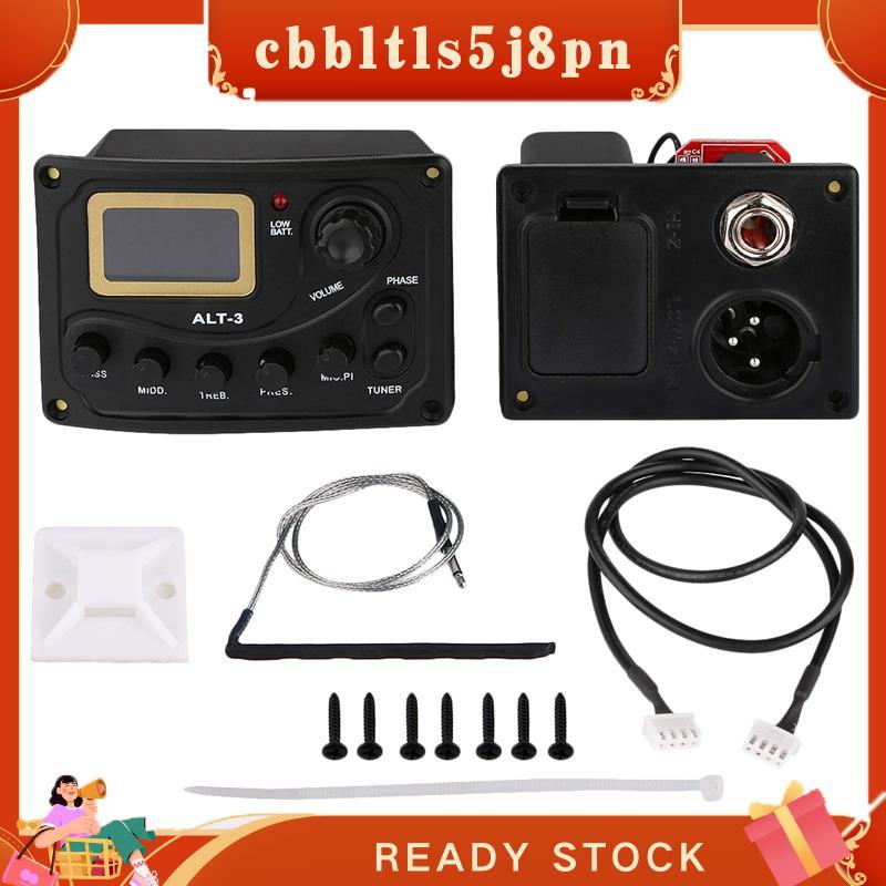 cbbltls5j8pn Afinador De Captador De Guitarra Acústica Equalizador Eq De 5 Bandas Pré-Amplificador Sistema De Piezo Com