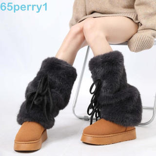 PERRY1 Polainas Peludas , Capa De Botas Lolita Estilo Japonês De Pele Sintética , Meia De Tubo Longo Y2K Macia De 25/40/