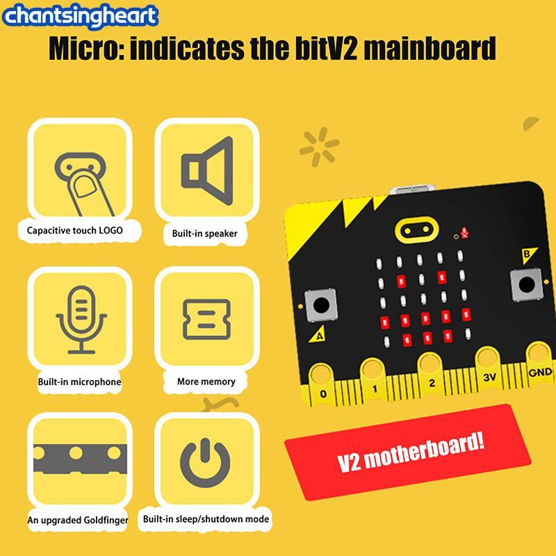 CHANT Micro:bit V2 Micro Bit Go Edition BBC Microbit Para Crianças Placa De Desenvolvimento DIY V2.0Board