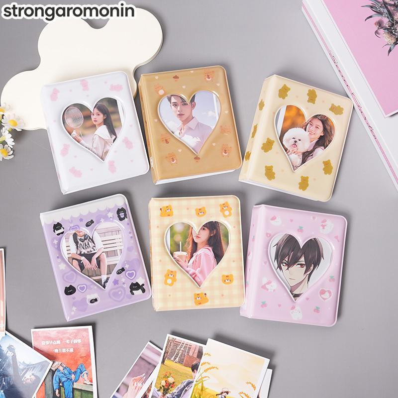 STRON 36 Cartões Kpop Cartão Fichário Nome Livro Photocard Titular Bonito Urso Álbum De Fotos 3 Polegada Amor Coração Oc
