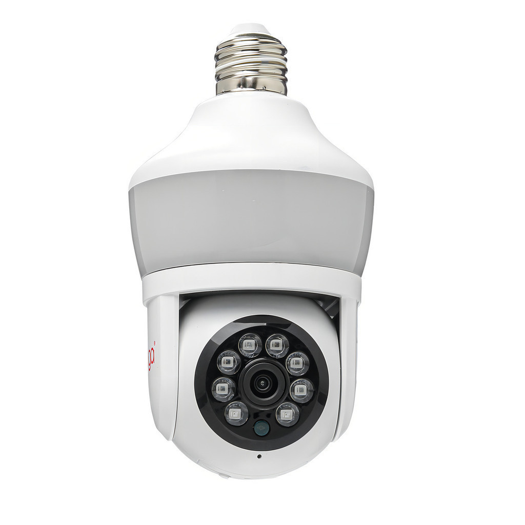 Câmera Smart Lâmpada IP Wifi 2MP Yoosee Visão Noturna Microfone Bocal E27