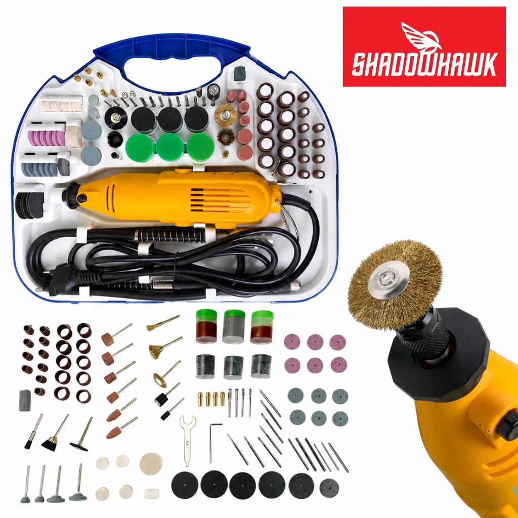 Micro Retífica Profissional 210 Peças 130W 110V Com Maleta Chicote Flexível Para Artesanato