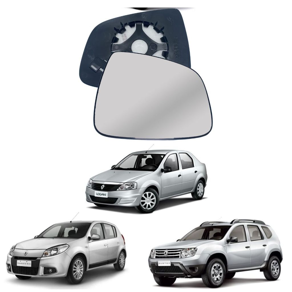 Lente Espelho Retrovisor Logan/Sandero 09-14 Duster/Stepway 11-15+BaseLE