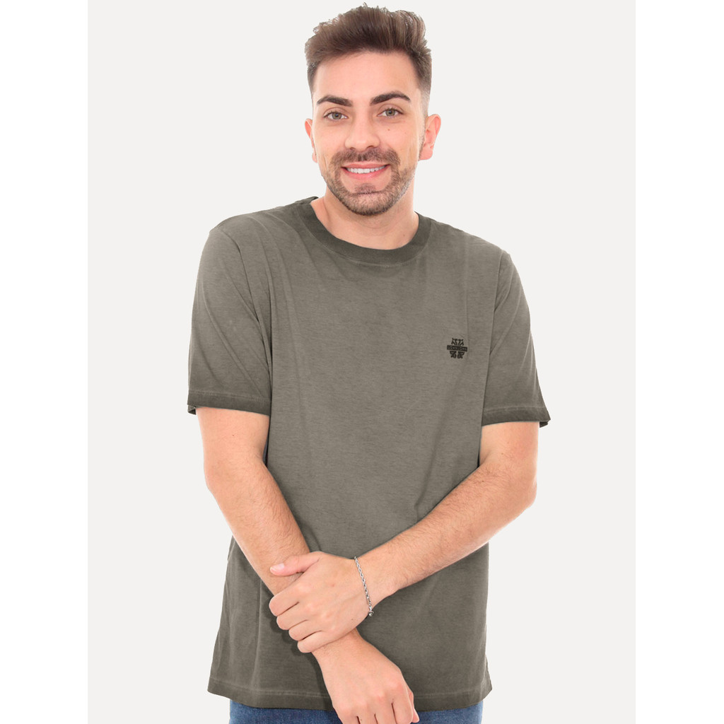 Camiseta John John Masculina Rubber Key Transfer Chumbo Original