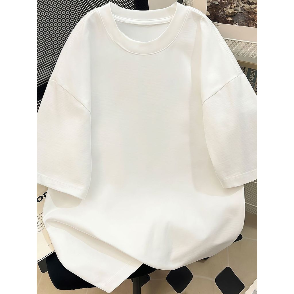 Crianças cor pura simples puro algodão de manga curta camiseta das mulheres dos homens médio grande crianças americano s