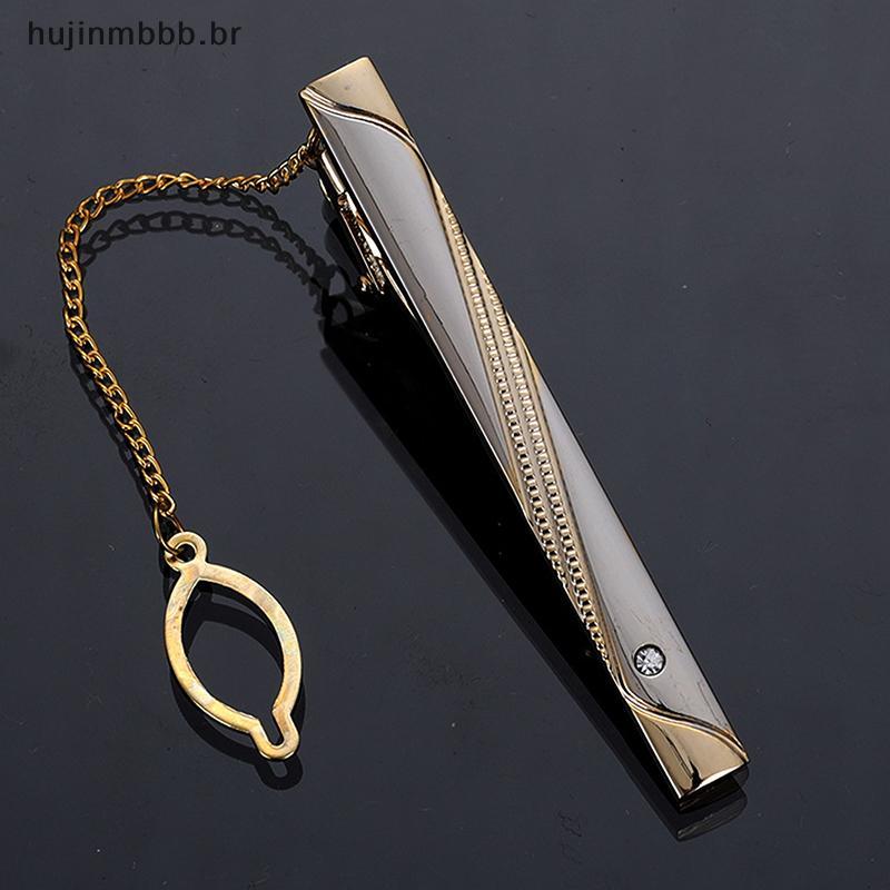 huji Masculino Metal Simples Netie Bule Ouro Prata Cor Gravata Barra Fecho Clipe Braçadeira Laços Pino Moda Requintado J