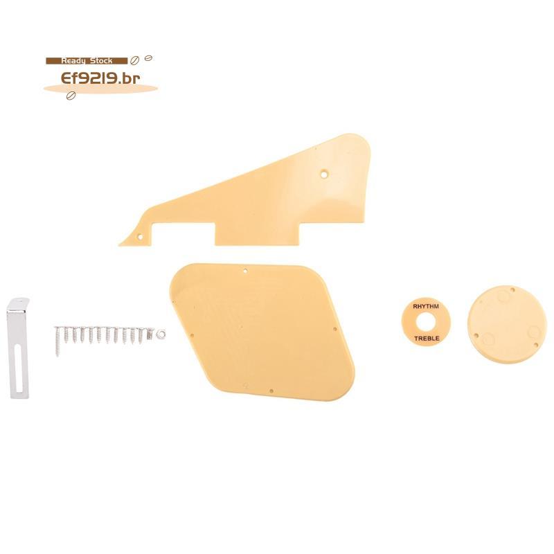 [Oferta Especial E] 1 Conjunto De Tampas De Interruptor De Cavidade De Pickguard Amarelo , Parafusos De Suporte De Placa
