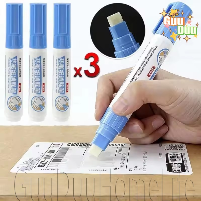 [GUUDUU] Caneta Para Apagar Papel Térmico Portátil De 1/3 Unidades-Removedor De Informações De Identificação De Proteção