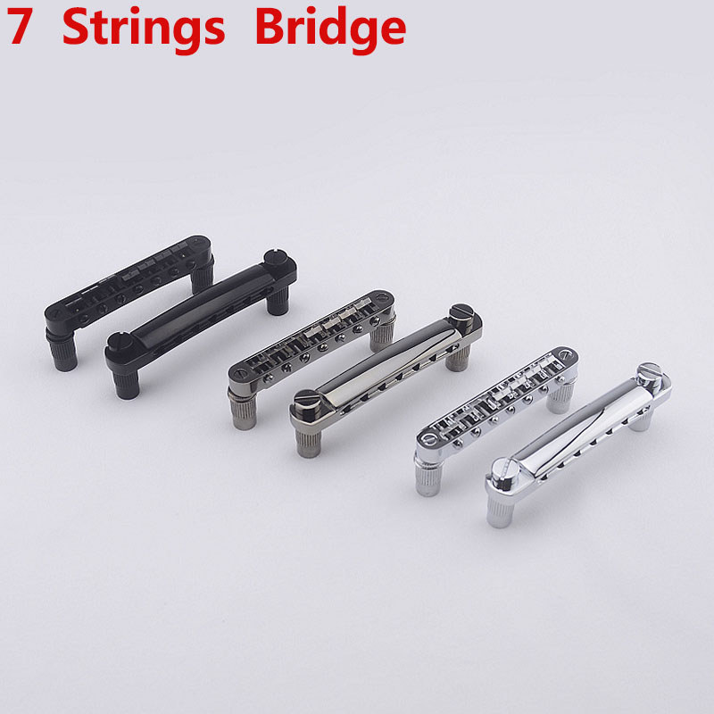 1 Conjunto De Ponte E Arremate De Guitarra Elétrica Tune-O-Matic De 7 Cordas Feito Na Coreia