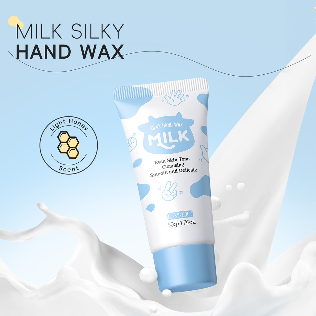 Leite Sedoso Creme Peeling E Esfoliante De Cera Para Mãos Ilumina , Hidrata , Nutre , SPA Suave 50g