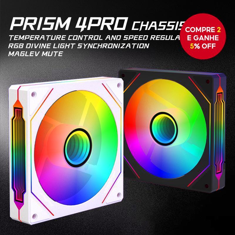 Controlador de Ventilador para Laptop Argb Prism 4pro, Dissipação de Calor no Gabinete PC, Luz Colorida de