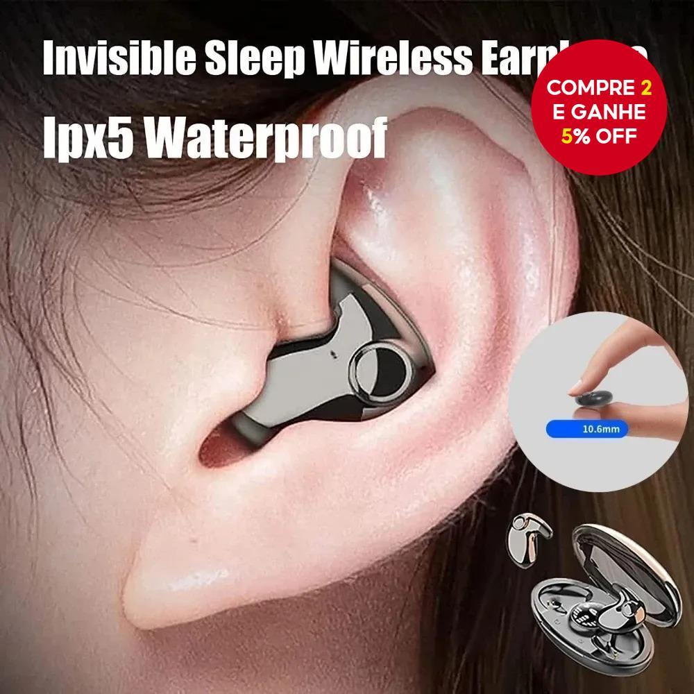 Mini fones de ouvido sem fio com cancelamento de ruído Wireless Earbuds Bluetooth 5.3 TWS à prova d'água IPX5 com