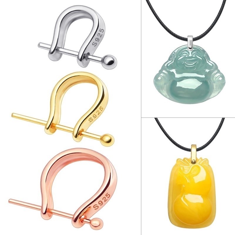 Fivela de pingente fivela de cera de abelha 18k ouro jade pingente fivela jade fivela de prata cabeça colar pingente ace