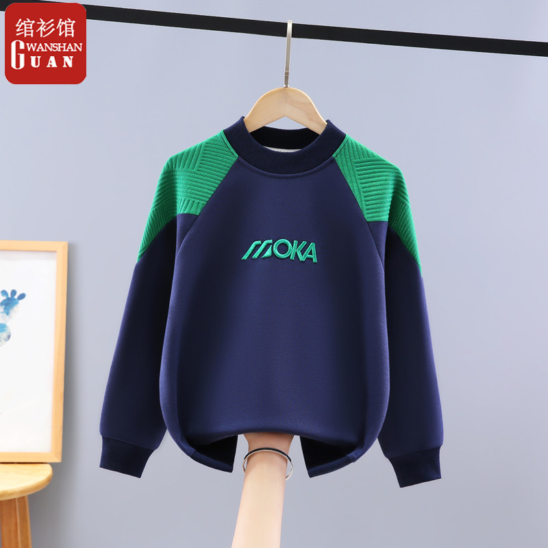 2026 primavera novo estilo moletom de manga comprida meninos médio grande crianças camiseta superior primavera outono bo