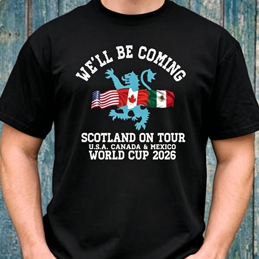 Camiseta Masculina Feminina Oversized Estampa Copa do Mundo 2026 Escócia EUA Canadá México Futebol Streetwear Casual