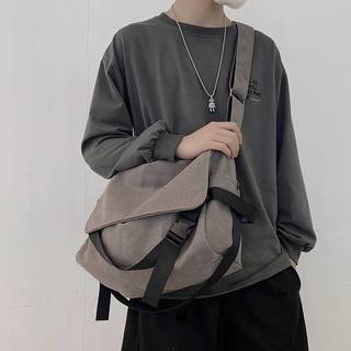 Masculino lona Retro Casual saco do mensageiro masculino simples Diagonal saco de viagem classe estudante grande capacid