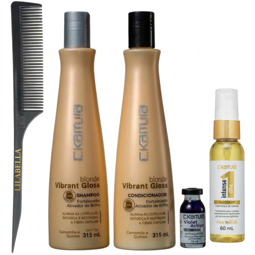 Kit Blonde C.Kamura Nutrição Intense + Pente Lilabella