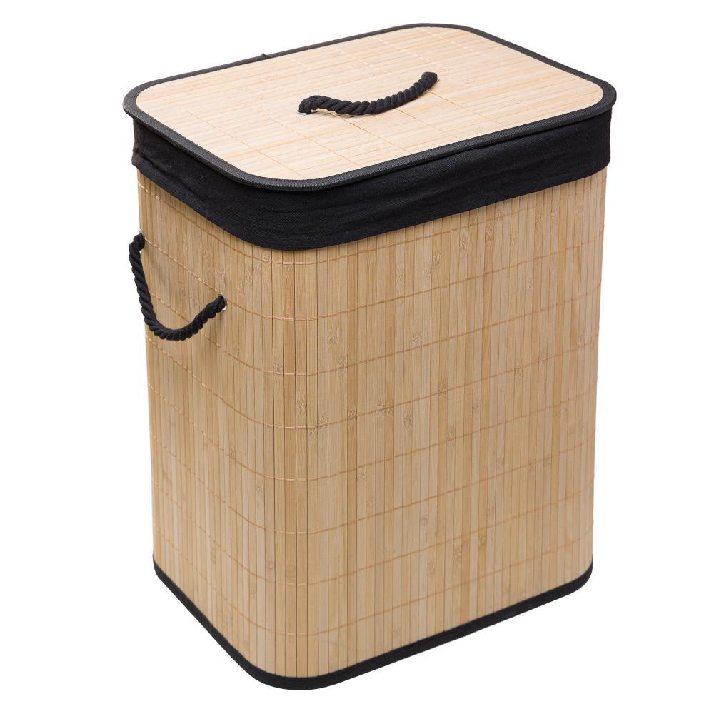 Cesto para Lavanderia com Forro em Tecido 40cm x 30cm x 50cm