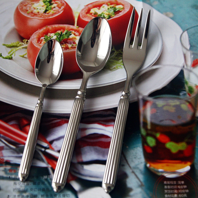 Pratos fortemente recomendados controle De utensílios De mesa em ~ coluna romana luxo ocidental utensílios De mesa 304 a