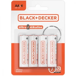 Pilha alcalina AA com 4 unidades BDBT-00AA-04 Black + Decker