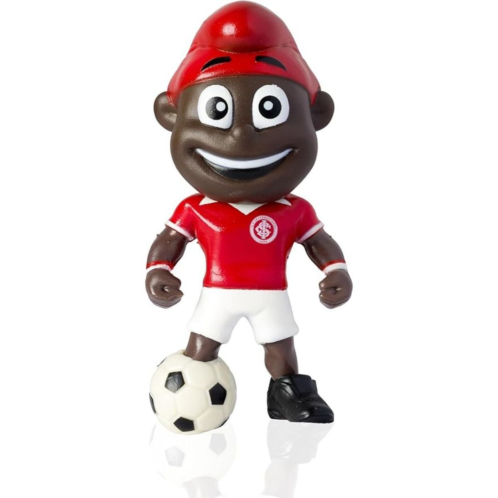 Mascote Oficial Internacional Colorado Boneco Colecionavel 12cm Uniforme Vermelho com Bola