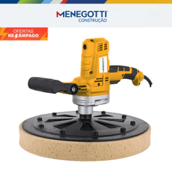 Desempenadeira Elétrica Para Reboco Motor Monofásico Acabamento Mde 1200w Menegotti 220V/127V