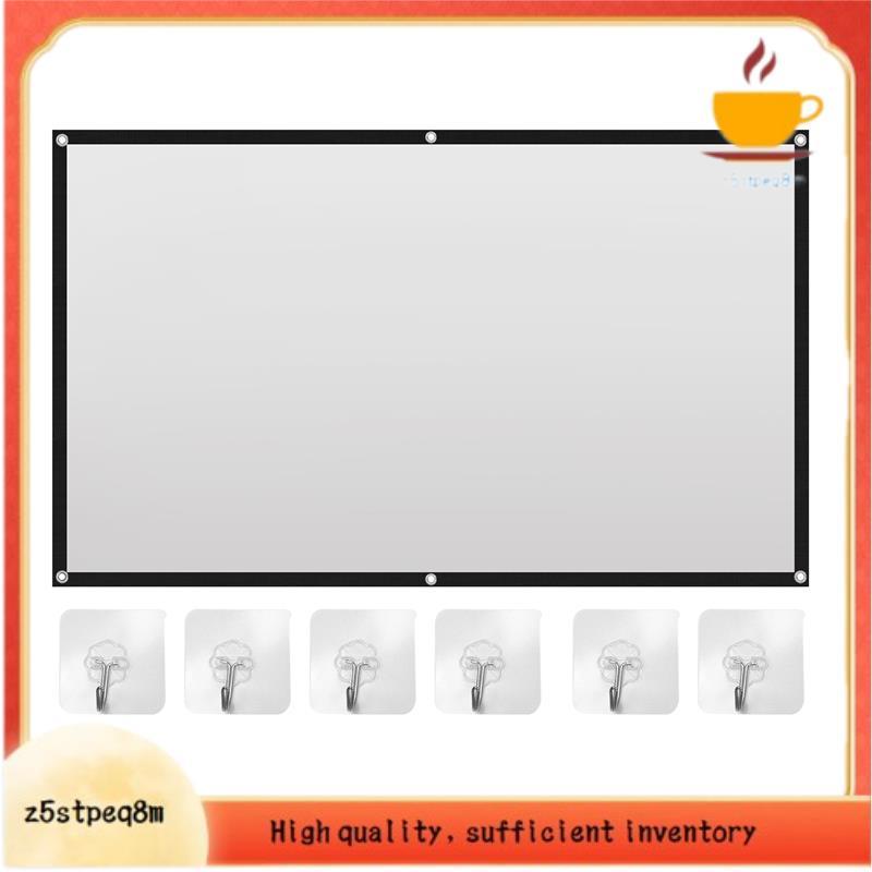 Tela De Projetor Portátil Para Home Theater Ao Ar Livre HD Branco Dobrável Anti-Rugas (84 Polegadas)