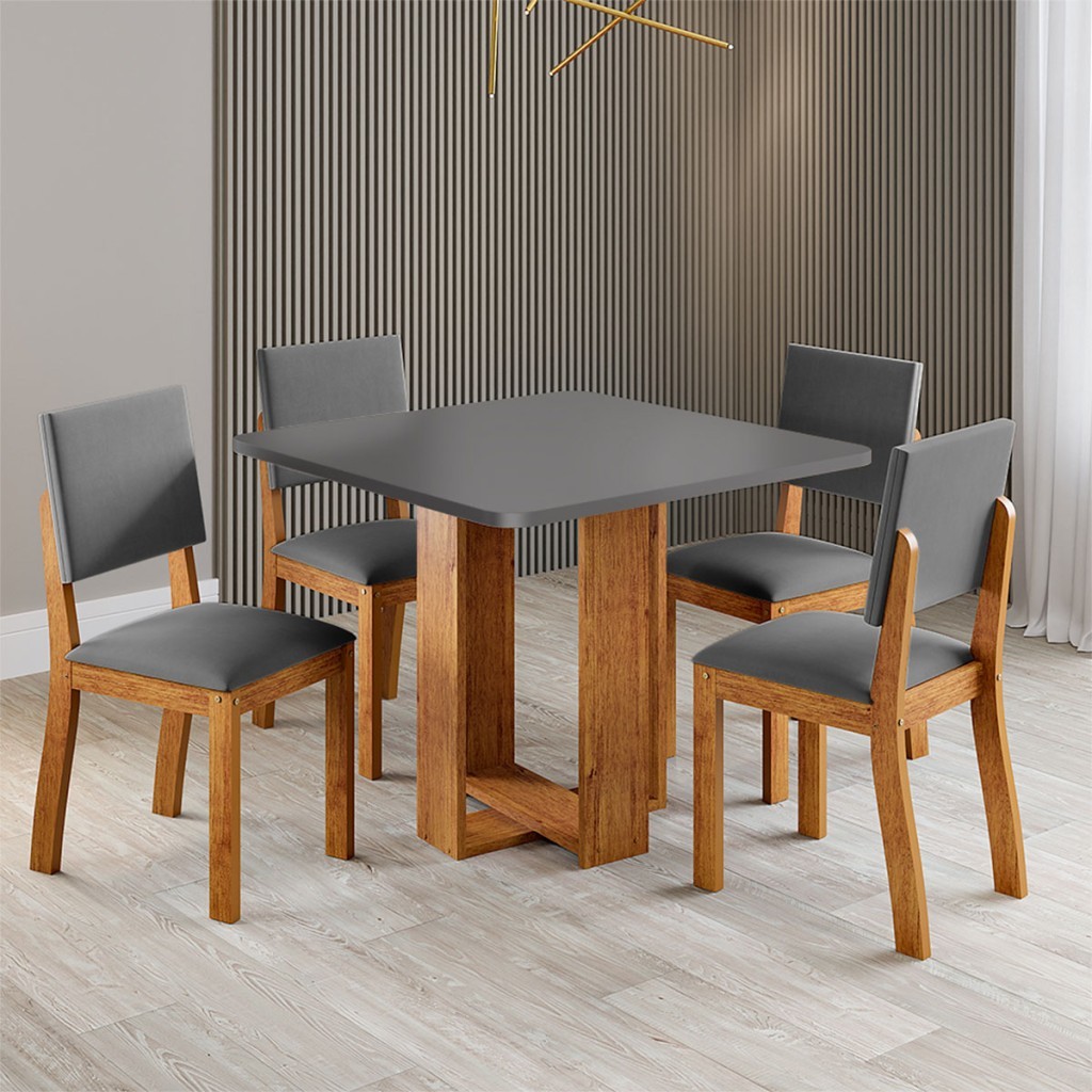 Mesa de Jantar 4 Lugares Grazia - Viero Móveis