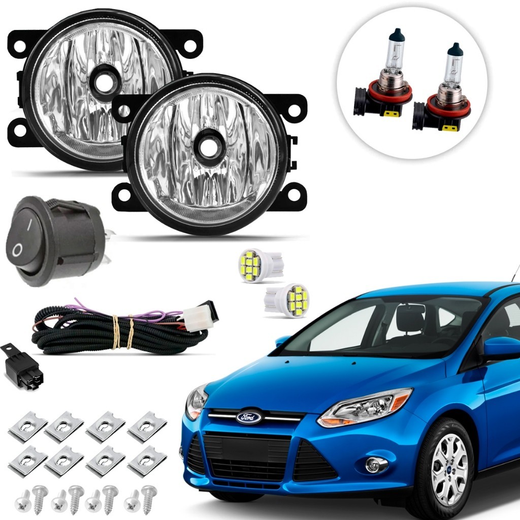 Kit farol de Milha Neblina Auxiliar Ford Focus 2012 2013 2014 2015