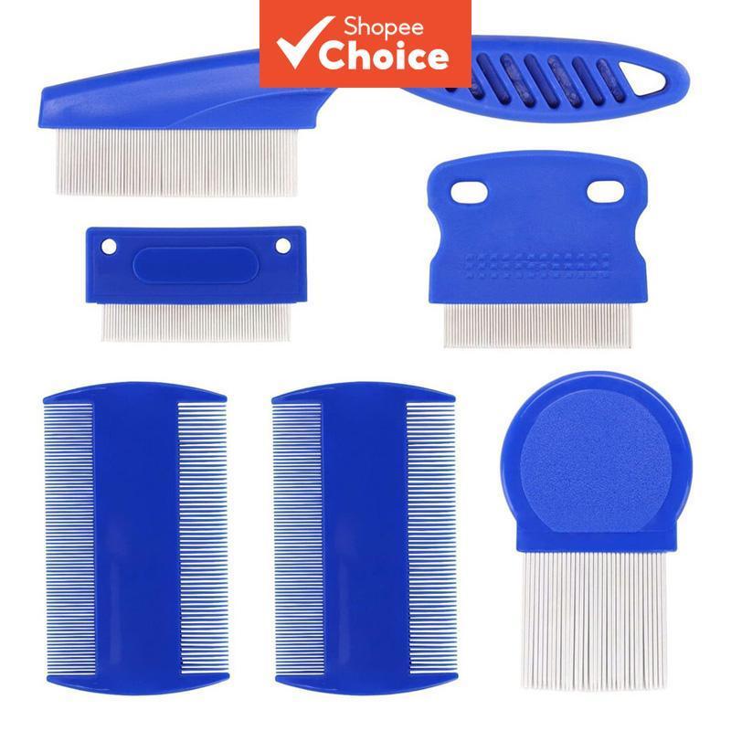 Conjunto de ferramentas de limpeza e beleza, pente fino, pente antipulgas, pente de dentes densos