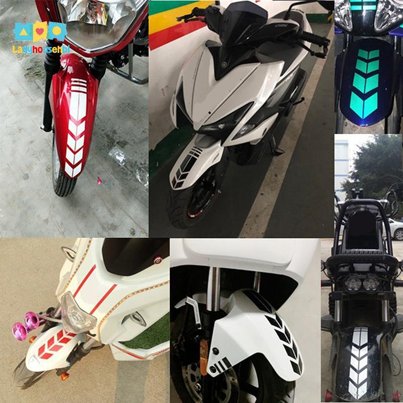 LAHG > Colorido Motocicleta Listra Stiers Reflexivo À Prova D'água Oilproof Fender Pasta Moto Acessórios De Decoração No